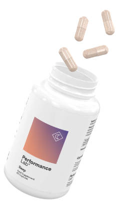 Performance Lab Sleep supplement bottle & capsules